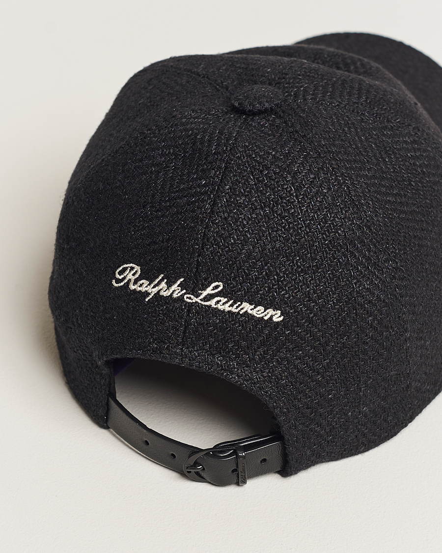 Mies | Ralph Lauren Purple Label Linen/Silk Baseball Cap Black | Ralph Lauren Purple Label | Linen/Silk Baseball Cap Black
