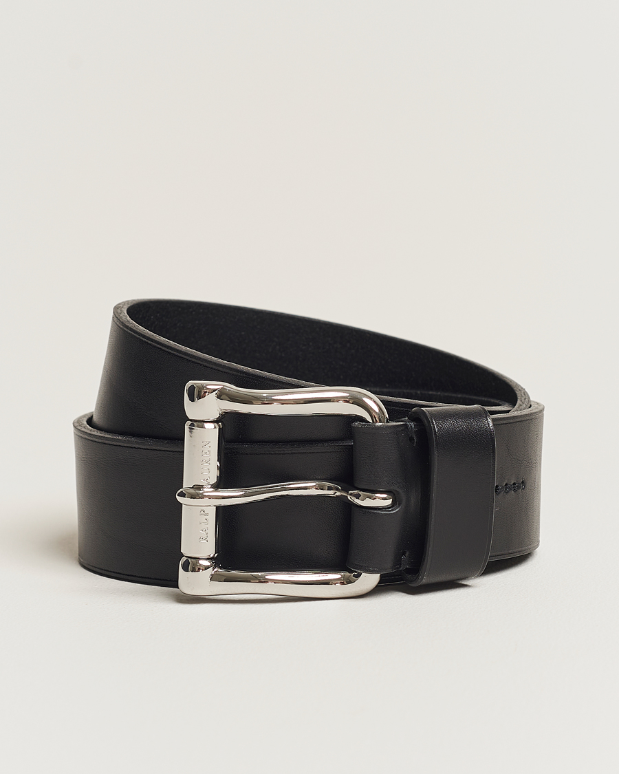 Mies | Ralph Lauren Purple Label Vachetta Roller Belt Black | Ralph Lauren Purple Label | Vachetta Roller Belt Black
