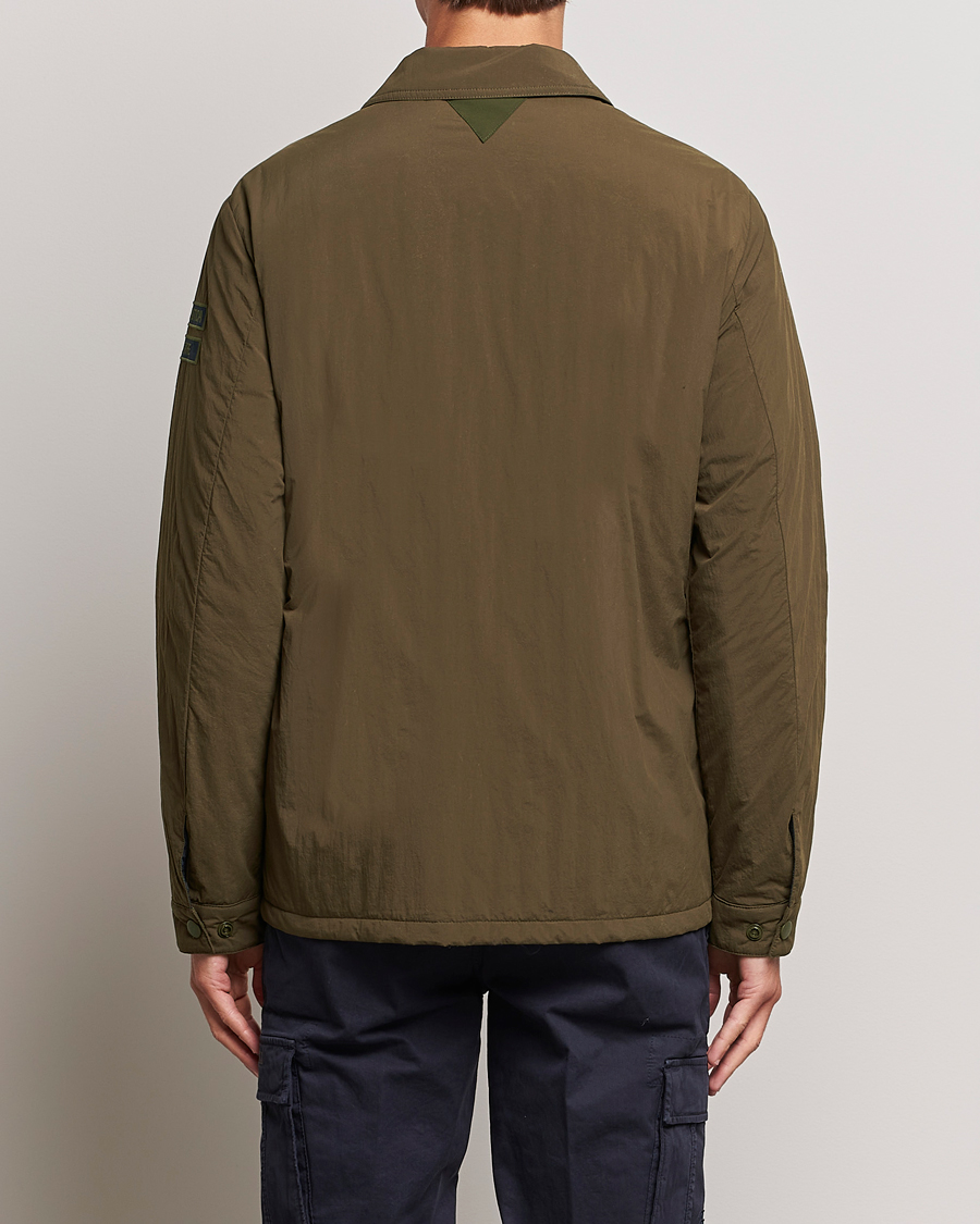 Mies | Takit | Aeronautica Militare | Light Padded Pocket Shirt Jacket Off Green