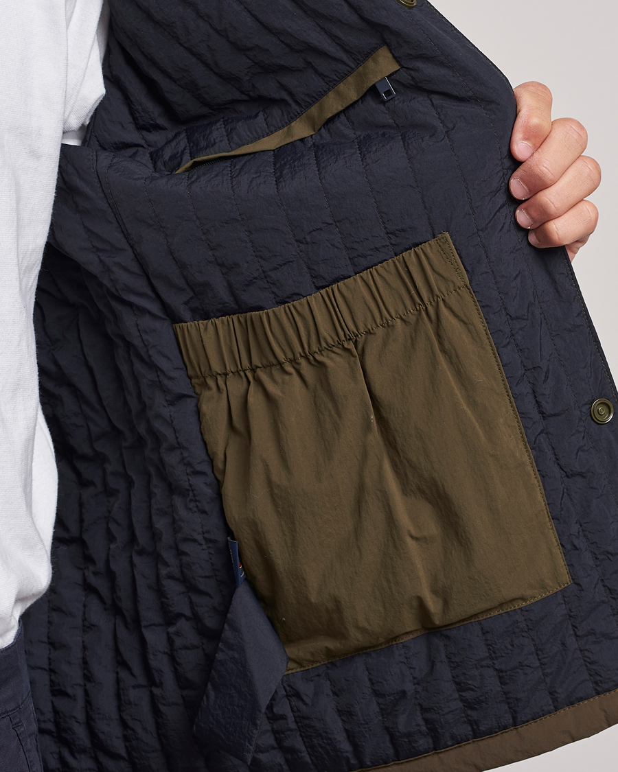 Mies | Takit | Aeronautica Militare | Light Padded Pocket Shirt Jacket Off Green