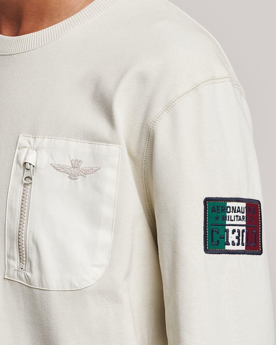 Mies | Puserot | Aeronautica Militare | Felpa Cotton Pocket Sweatshirt Ice Palace