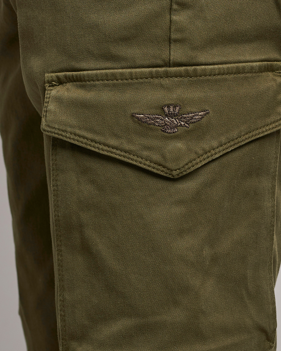 Mies | Housut | Aeronautica Militare | Cotton Cargo Pants Off Green