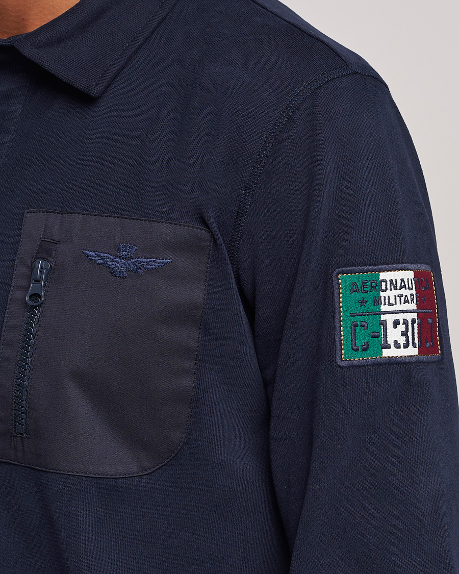 Mies | Puserot | Aeronautica Militare | PO1707 Long Sleeve Polo Dark Blue