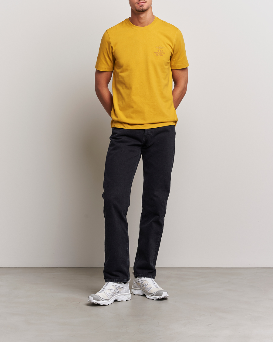 Mies | T-paidat | Aeronautica Militare | TS2129 Crew Neck T-Shirt Yellow