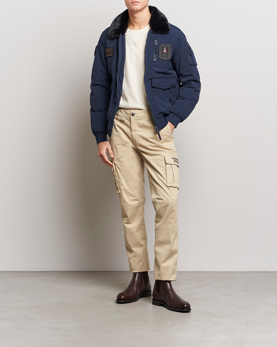 Mies | Takit | Aeronautica Militare | Padded Pilot Bomber Jacket Dark Blue