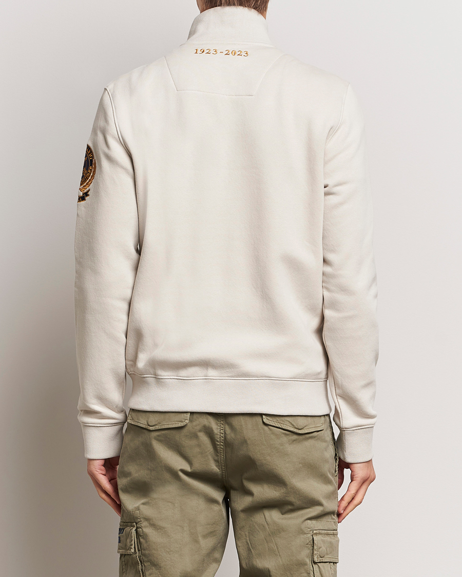 Mies | Puserot | Aeronautica Militare | Felpa Full Zip Sweatshirt Ice White