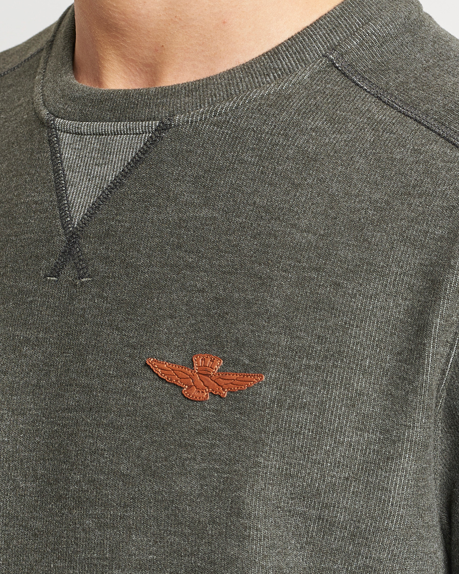 Mies | Puserot | Aeronautica Militare | Felpa Cotton Sweatshirt Olive Green