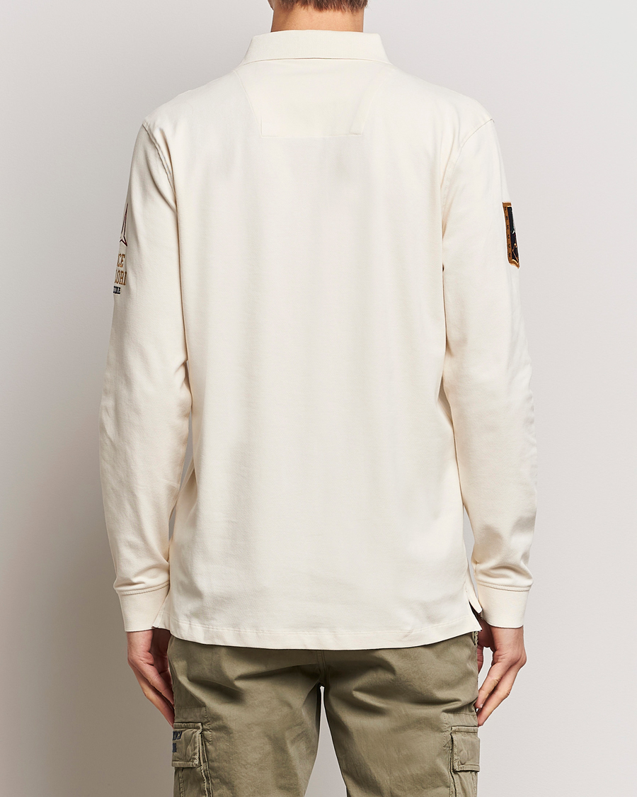 Mies | Puserot | Aeronautica Militare | Long Sleeve Polo Cream White