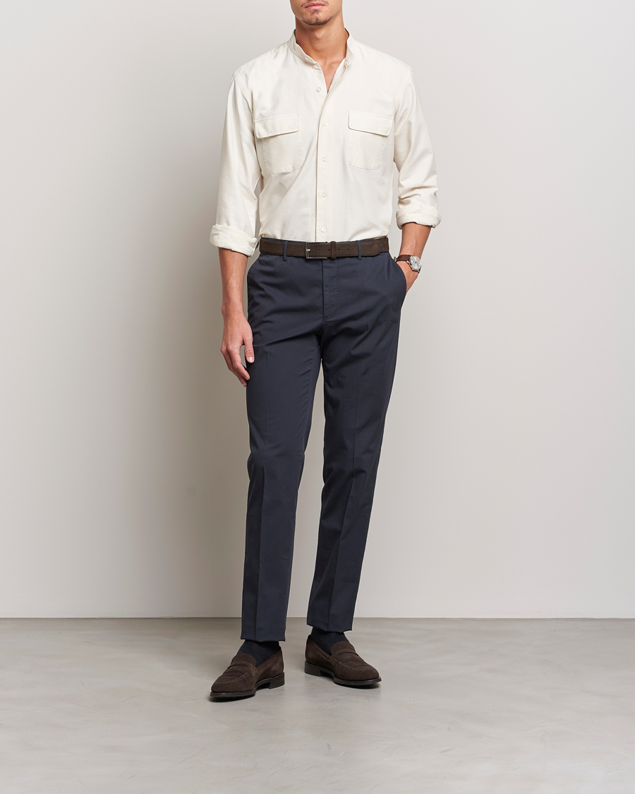 Mies | Kauluspaidat | Kamakura Shirts | Vintage Ivy Band Collar Shirt Beige