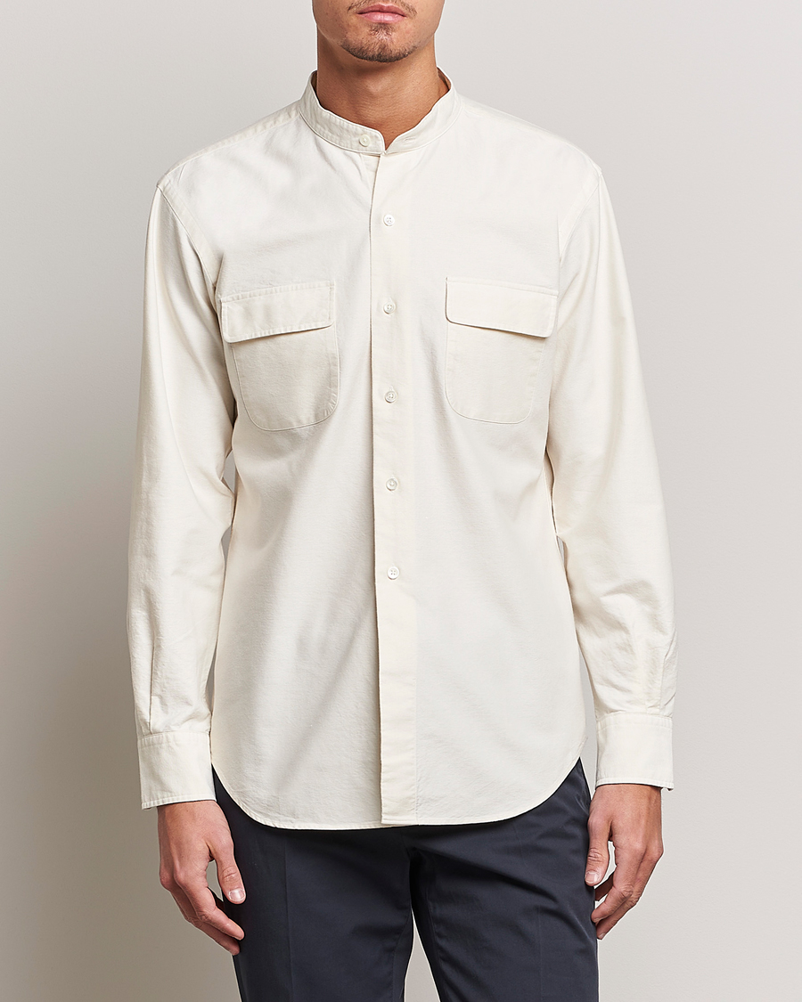 Mies | Vaatteet | Kamakura Shirts | Vintage Ivy Band Collar Shirt Beige