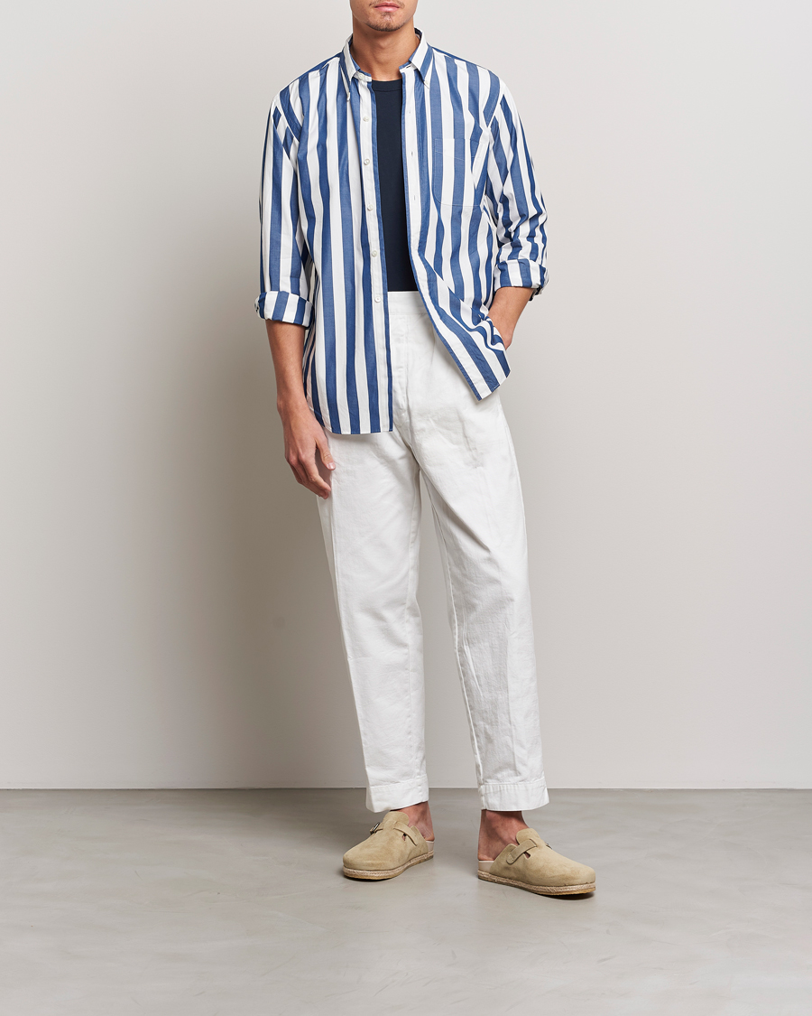Mies | Kauluspaidat | Kamakura Shirts | Vintage Ivy Button Down Shirt Blue Stripe