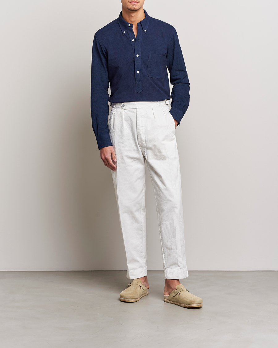 Mies | Kauluspaidat | Kamakura Shirts | Vintage Ivy Knit Popover Shirt Navy