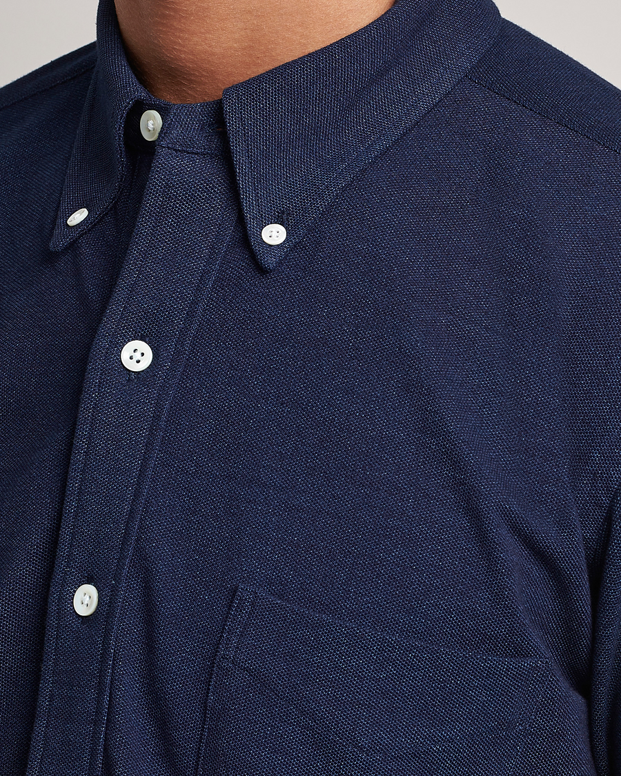 Mies | Kauluspaidat | Kamakura Shirts | Vintage Ivy Knit Popover Shirt Navy