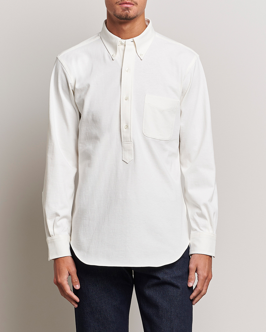 Mies | Japanese Department | Kamakura Shirts | Vintage Ivy Knit Popover Shirt Off White