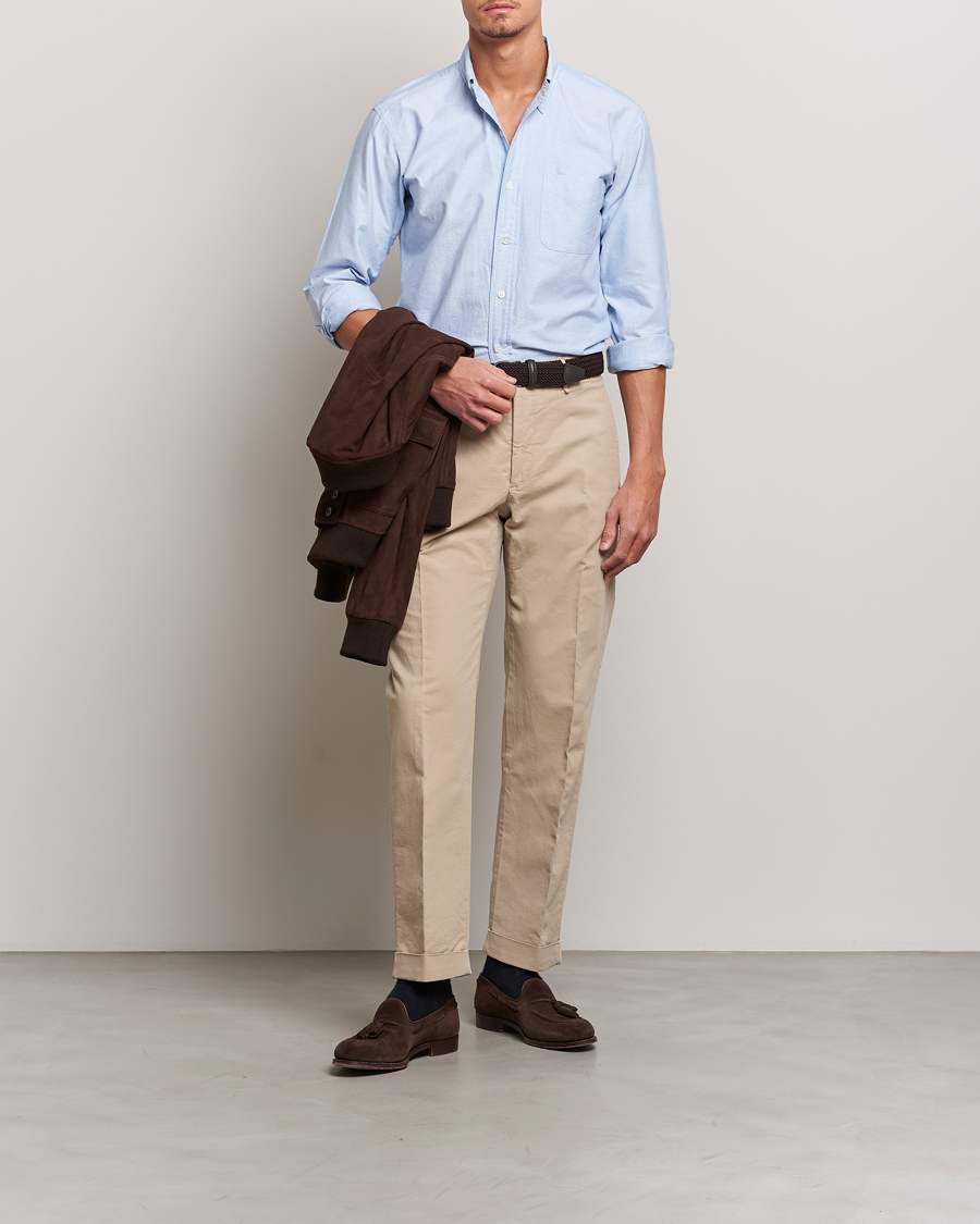 Mies | Kauluspaidat | Kamakura Shirts | Vintage Ivy Oxford Button Down Shirt Light Blue