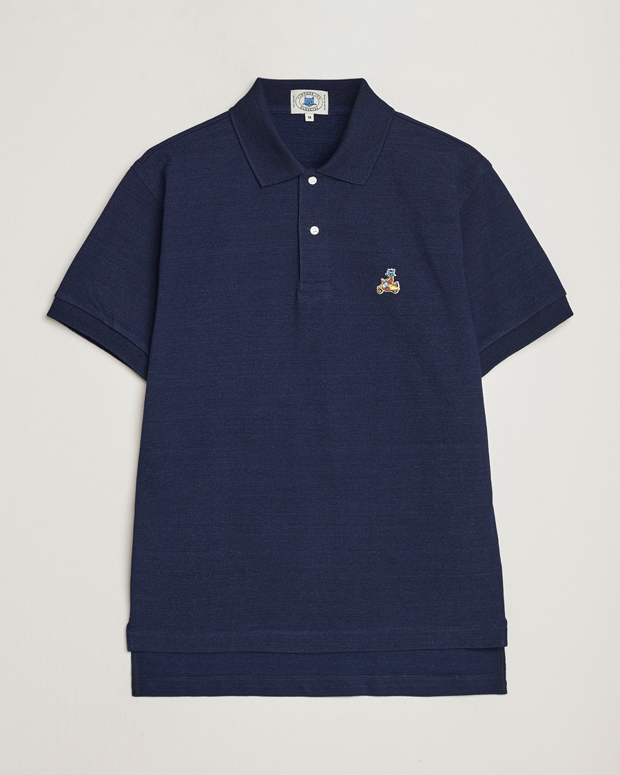Mies |  | Kamakura Shirts | Vintage Ivy Short Sleeve Polo Navy