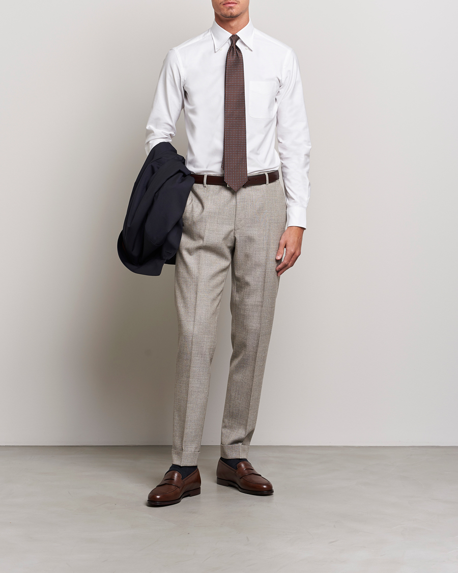 Mies | Kauluspaidat | Kamakura Shirts | Slim Fit Oxford BD Shirt White