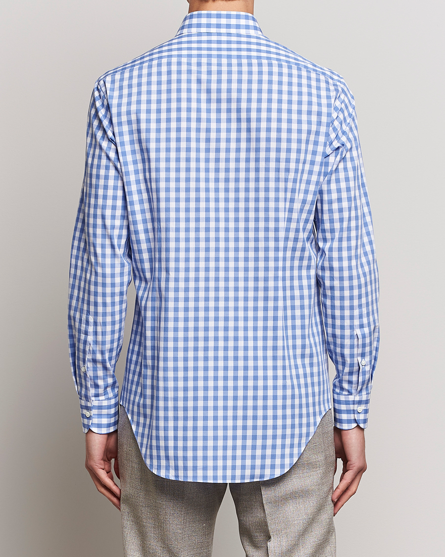 Mies | Kauluspaidat | Kamakura Shirts | Slim Fit Broadcloth Spread Shirt Blue Gingham