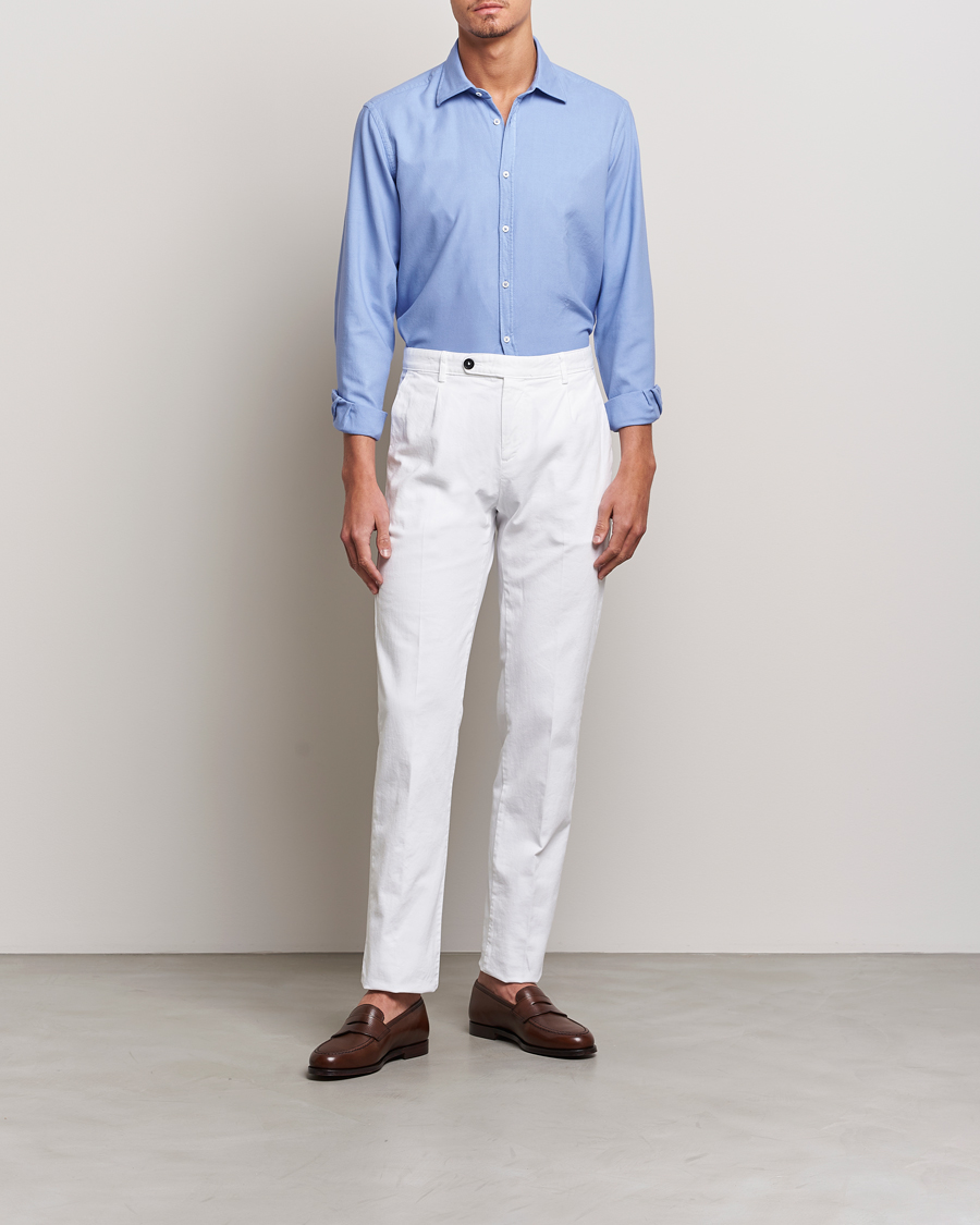 Mies | Housut | Massimo Alba | Ionio Cotton/Cashmere Trousers White