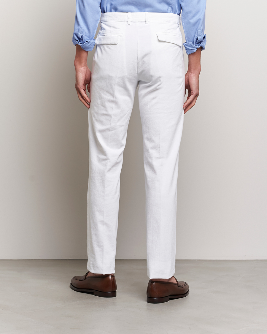 Mies | Housut | Massimo Alba | Ionio Cotton/Cashmere Trousers White