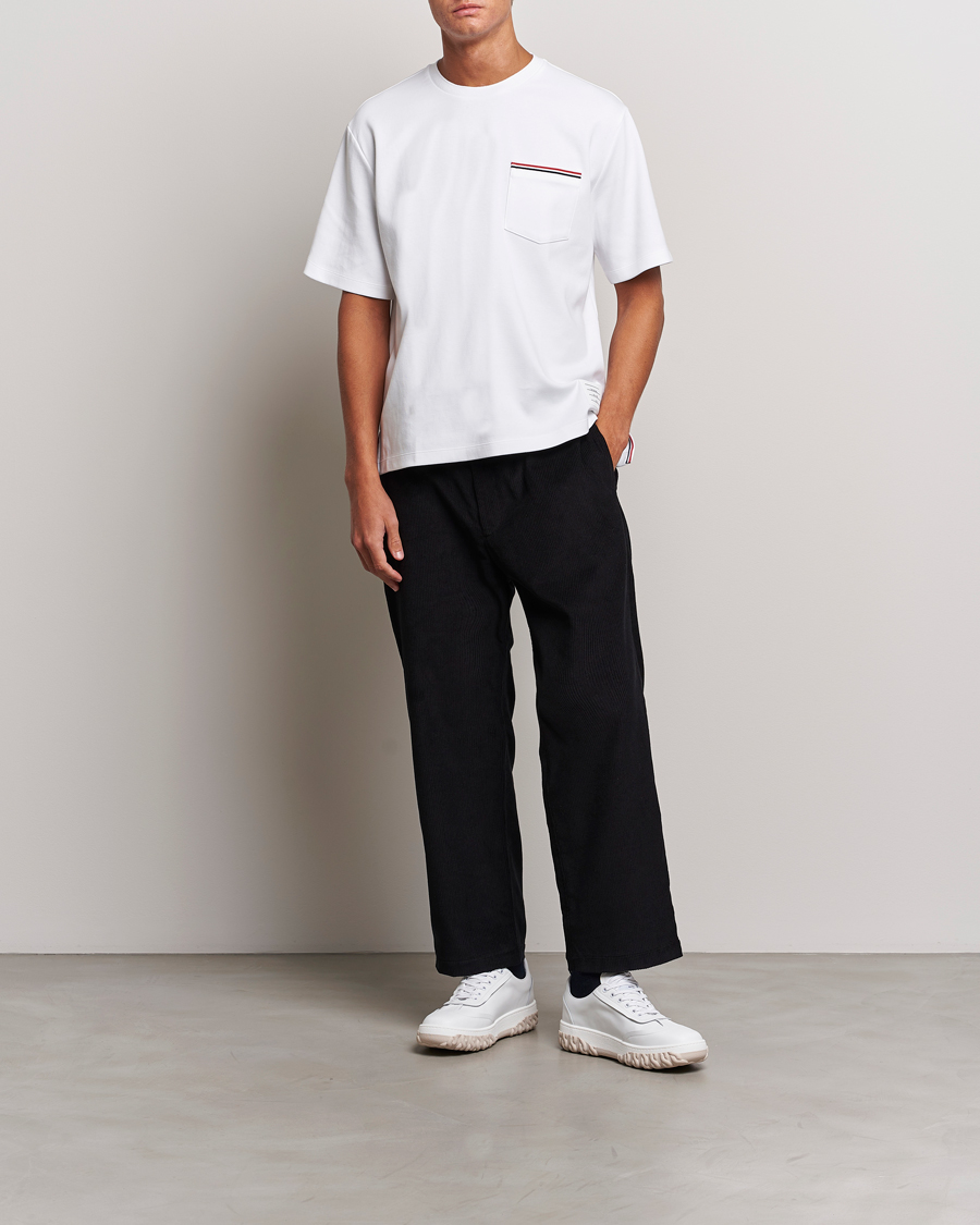 Mies | T-paidat | Thom Browne | Short Sleeve Pocket T-Shirt White