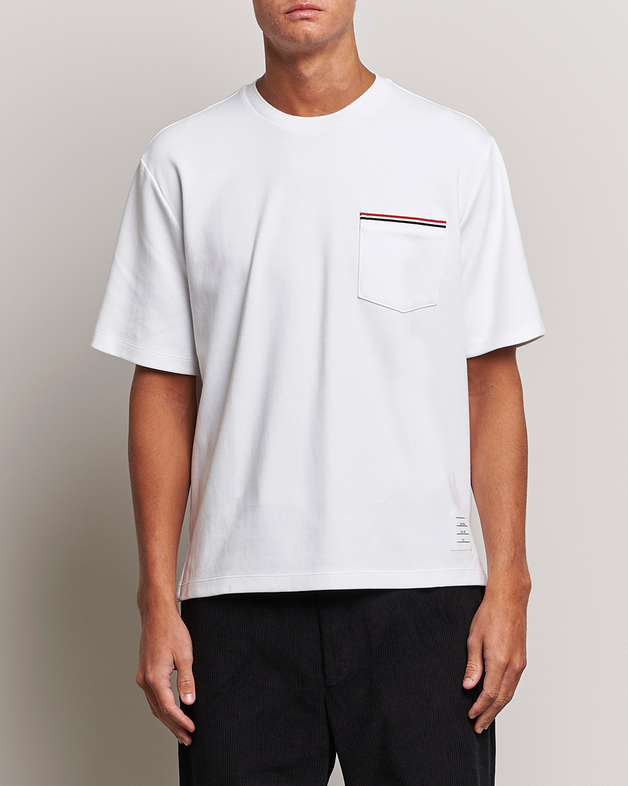 Mies |  | Thom Browne | Short Sleeve Pocket T-Shirt White
