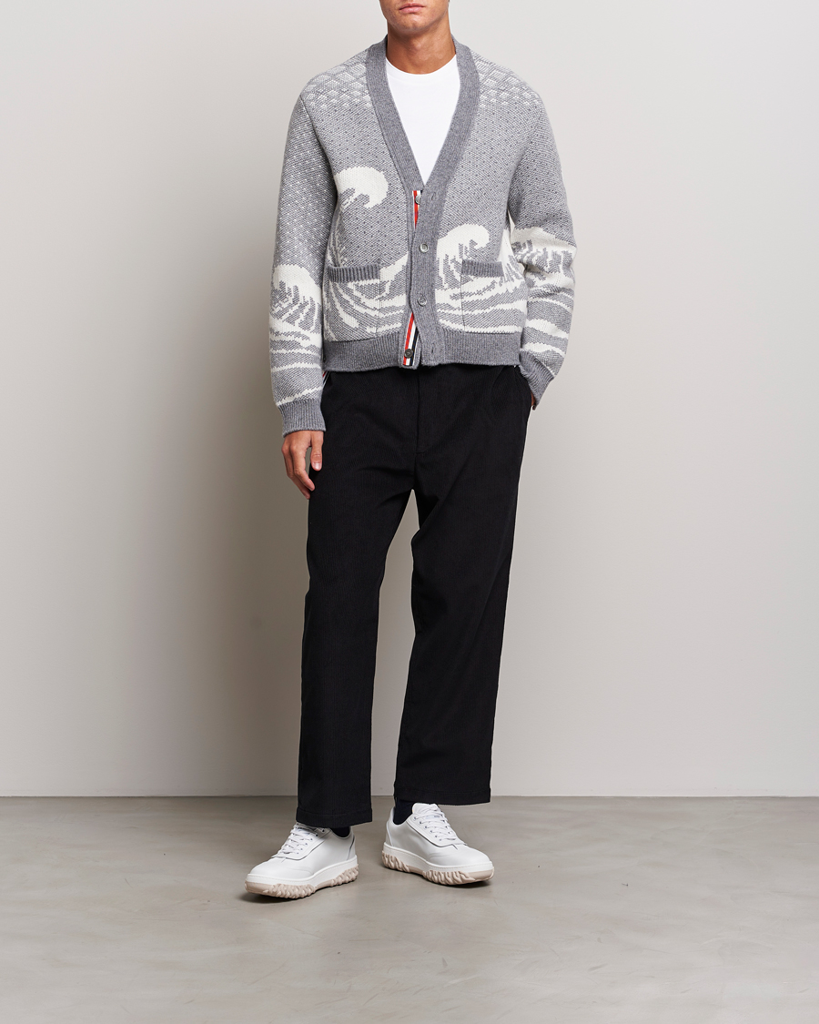 Mies | Puserot | Thom Browne | Fair Isle Jacquard Cardigan Grey