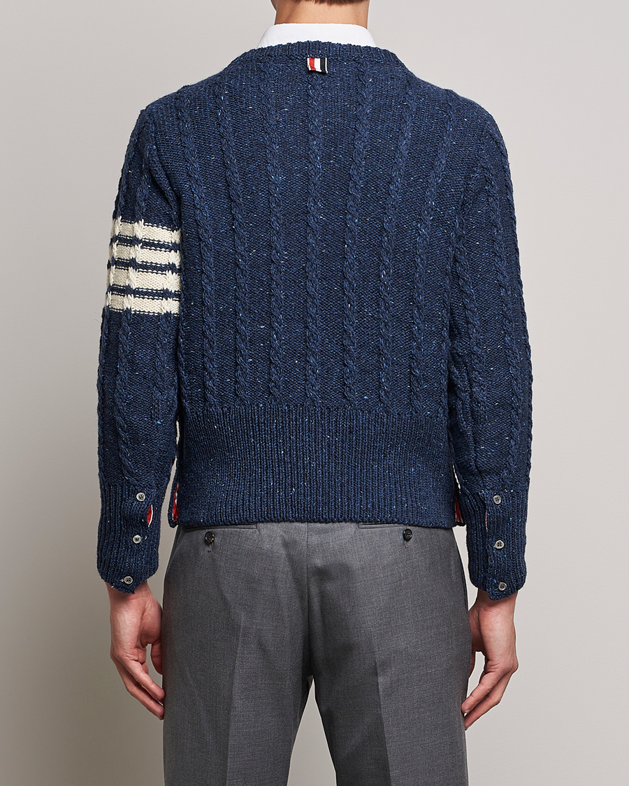 Mies | Puserot | Thom Browne | Donegal Cable Sweater Blue