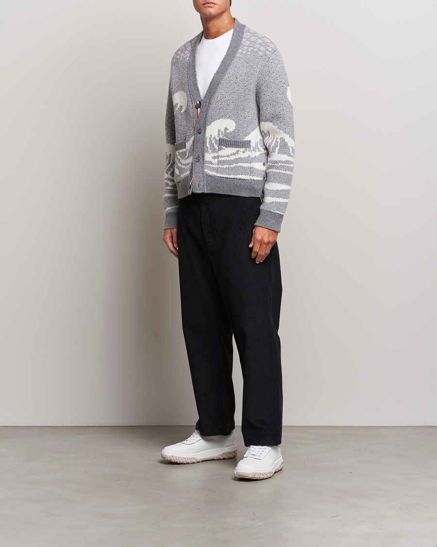 Mies | Housut | Thom Browne | Straight Cropped Corduroy Trousers Black
