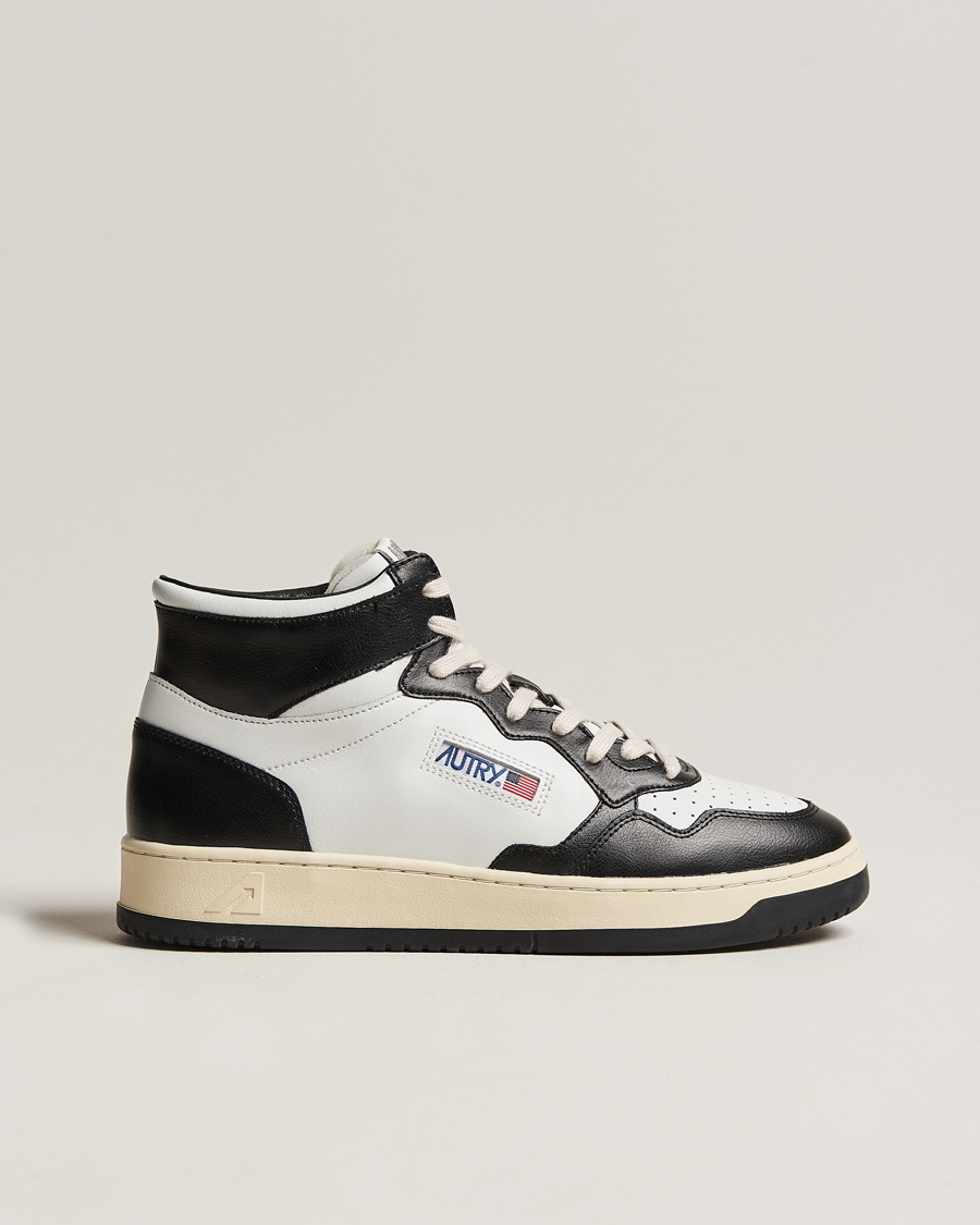 Mies | Tennarit | Autry | Medalist Mid Bicolor Leather Sneaker Black