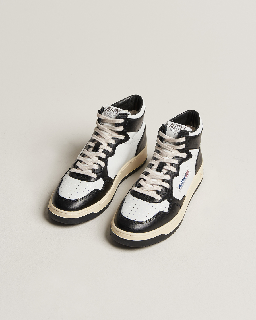 Mies | Tennarit | Autry | Medalist Mid Bicolor Leather Sneaker Black