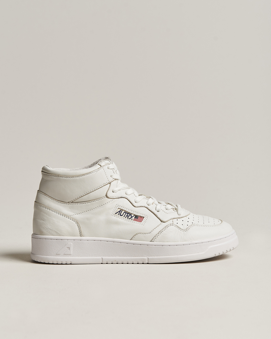 Mies | Tennarit | Autry | Medalist Mid Goat Leather Sneaker White