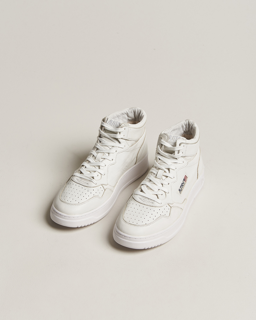 Mies | Tennarit | Autry | Medalist Mid Goat Leather Sneaker White