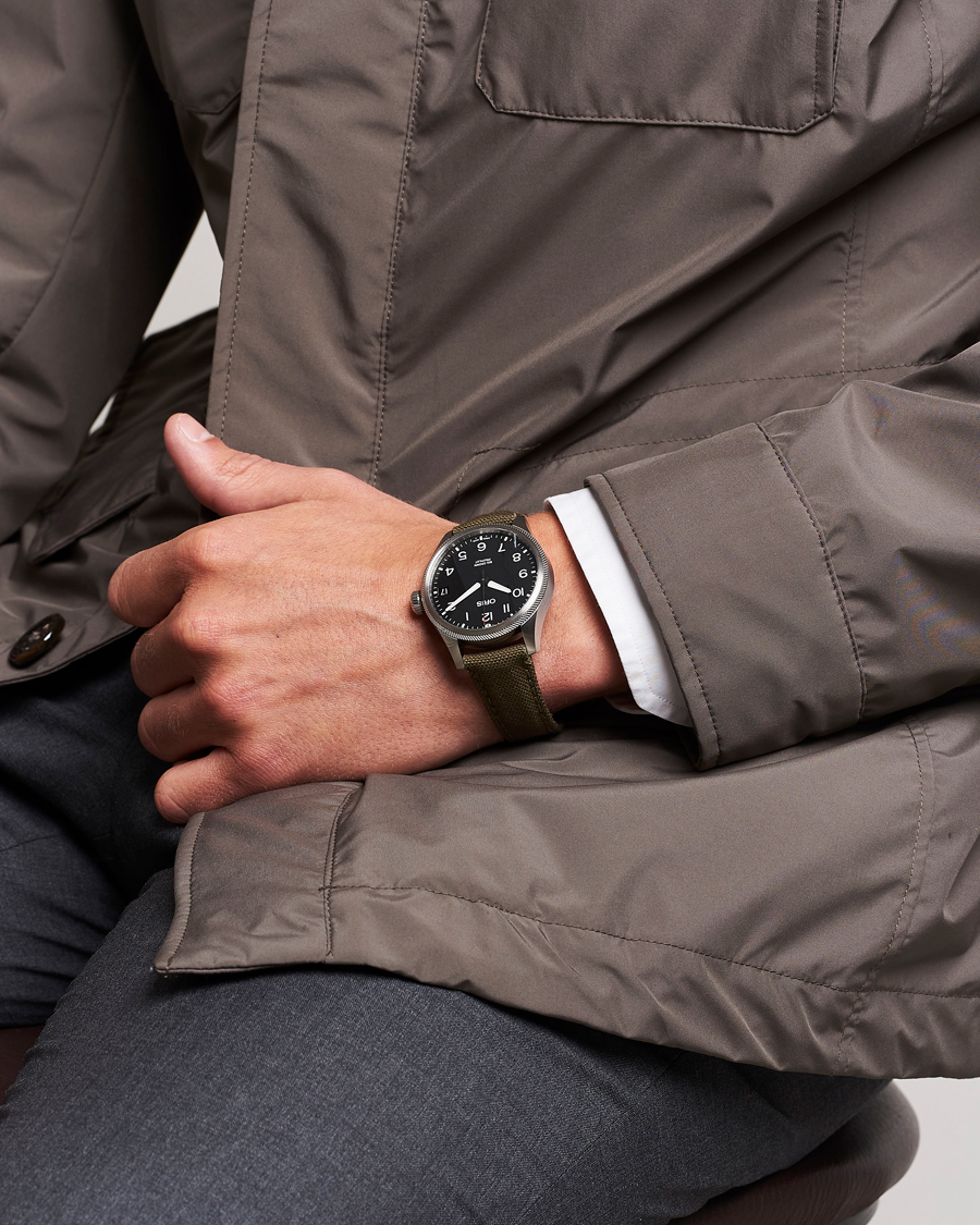 Mies | Oris Big Crown Propilot Date 41mm Leather Bracelet Black | Oris | Big Crown Propilot Date 41mm Leather Bracelet Black