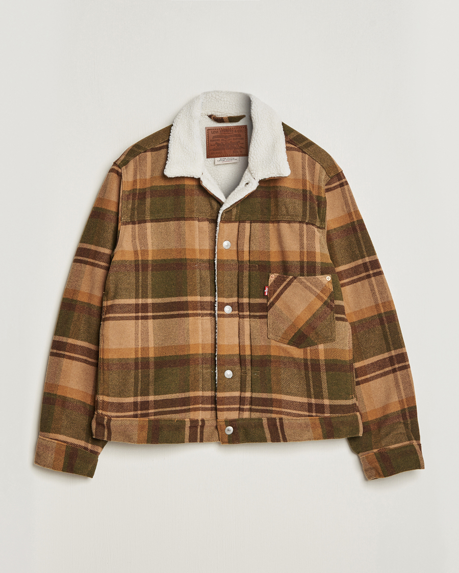 Mies | Takit | Levi's | Type I Checked Sherpa Trucker Winter Moss