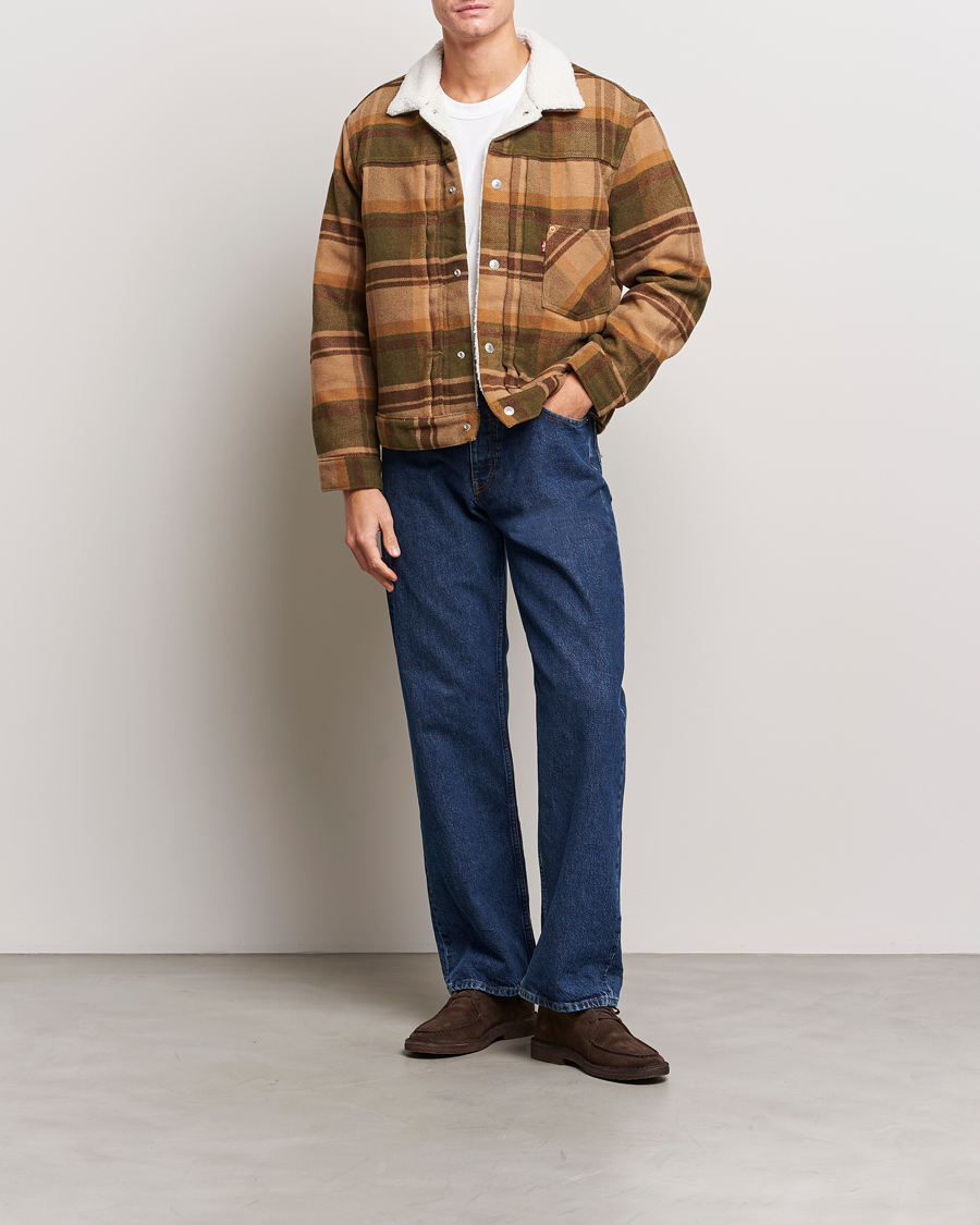 Mies | Takit | Levi's | Type I Checked Sherpa Trucker Winter Moss