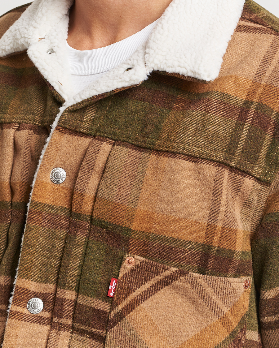 Mies | Takit | Levi's | Type I Checked Sherpa Trucker Winter Moss
