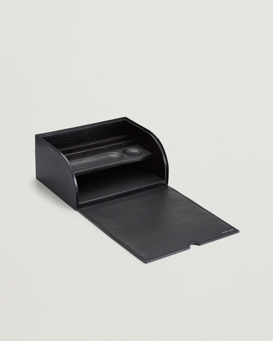 Mies | Kotiin | Ralph Lauren Home | Brennan Leather Writers Box Saddle Black