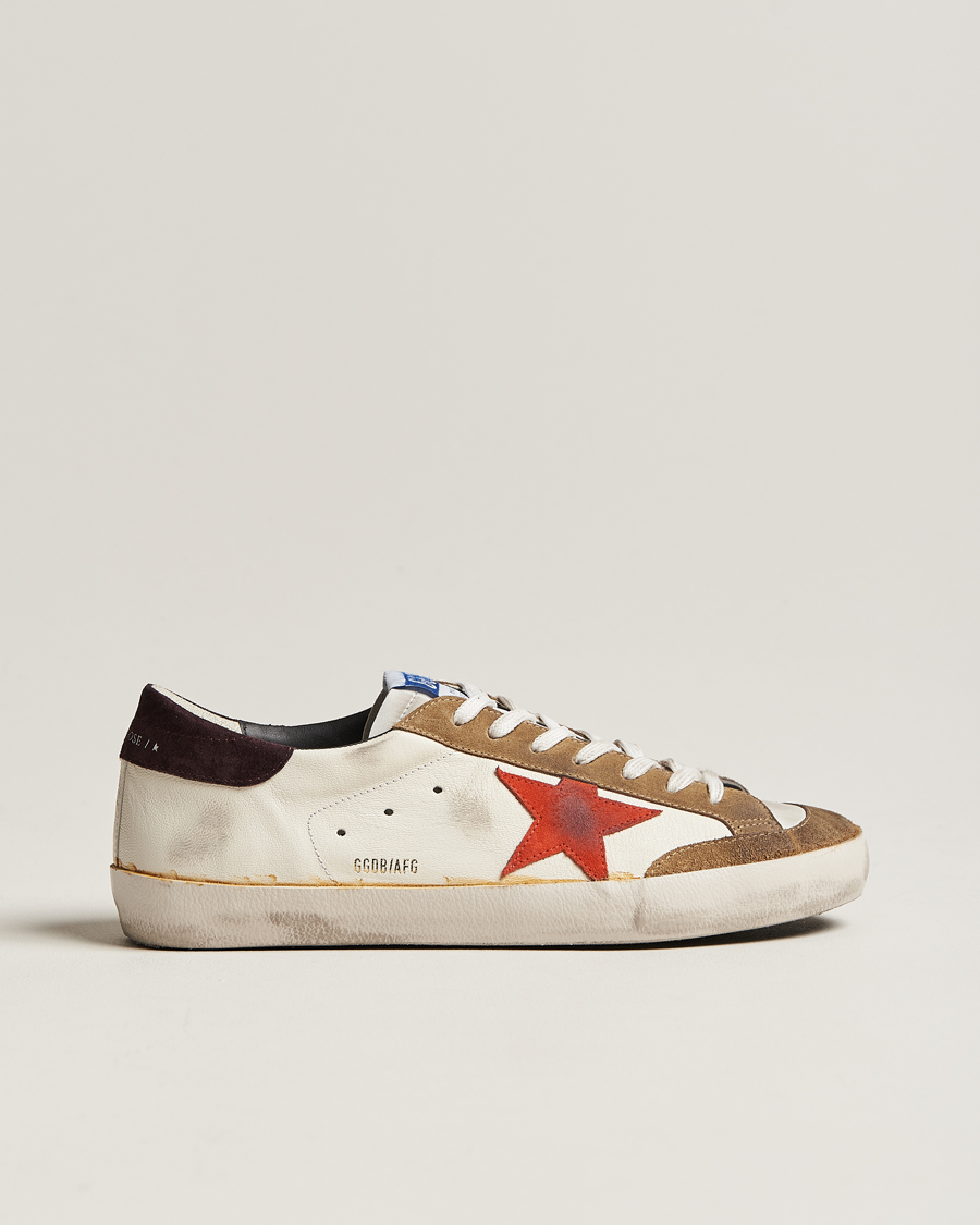 Mies | Golden Goose Deluxe Brand Super-Star Sneakers White/Brown | Golden Goose | Deluxe Brand Super-Star Sneakers White/Brown