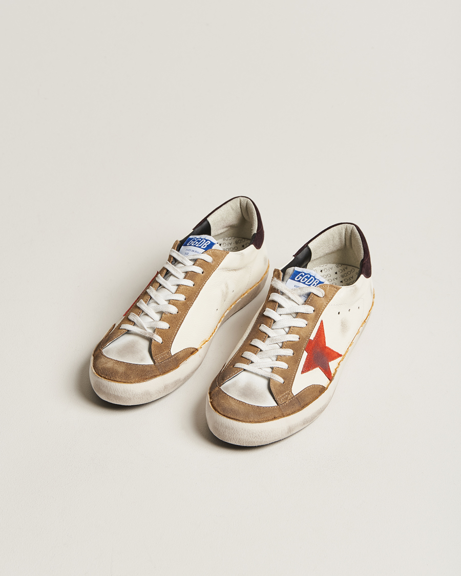 Mies | Golden Goose Deluxe Brand Super-Star Sneakers White/Brown | Golden Goose | Deluxe Brand Super-Star Sneakers White/Brown