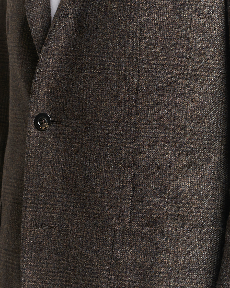 Mies | Pikkutakit | Boglioli | K Jacket Prince Of Wales Blazer Dark Brown