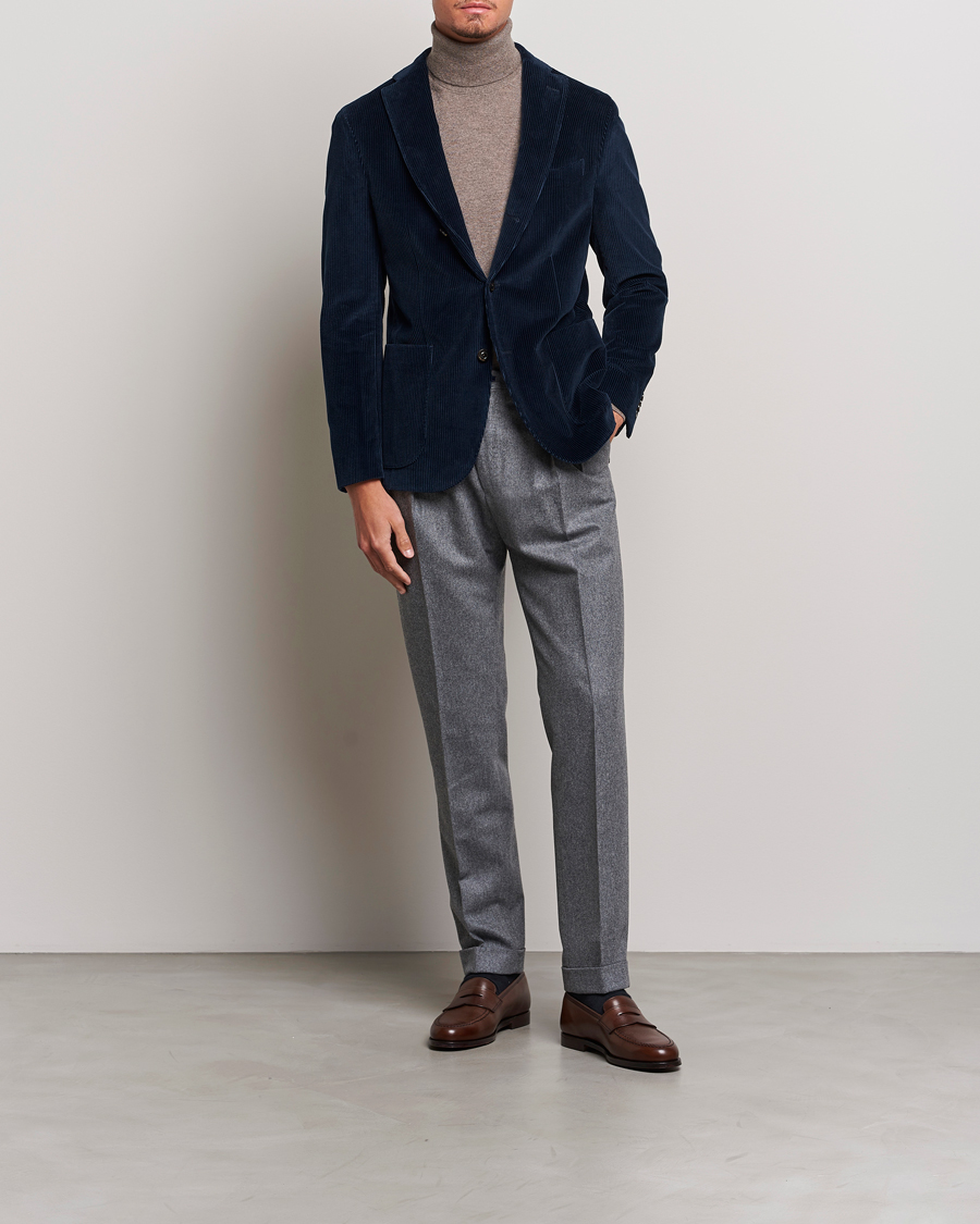 Mies | Pikkutakit | Boglioli | K Jacket Corduroy Blazer Navy