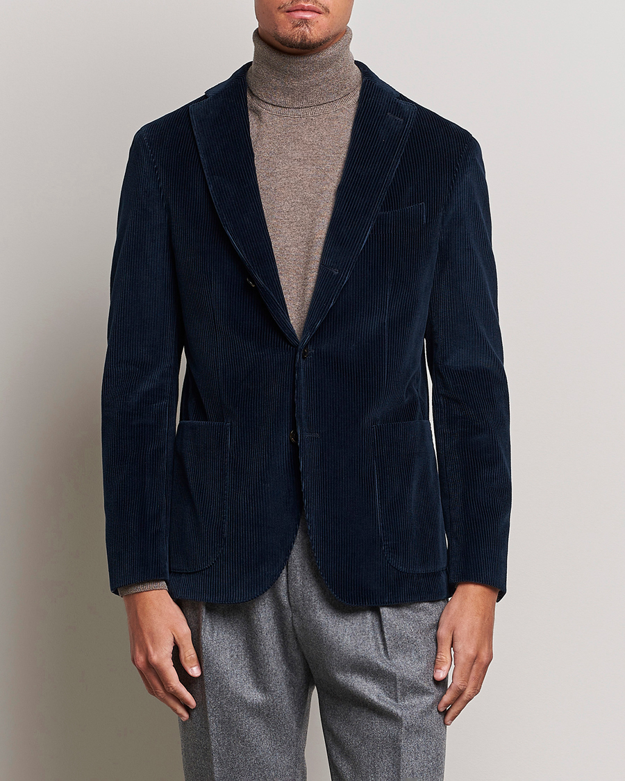 Mies | Pikkutakit | Boglioli | K Jacket Corduroy Blazer Navy