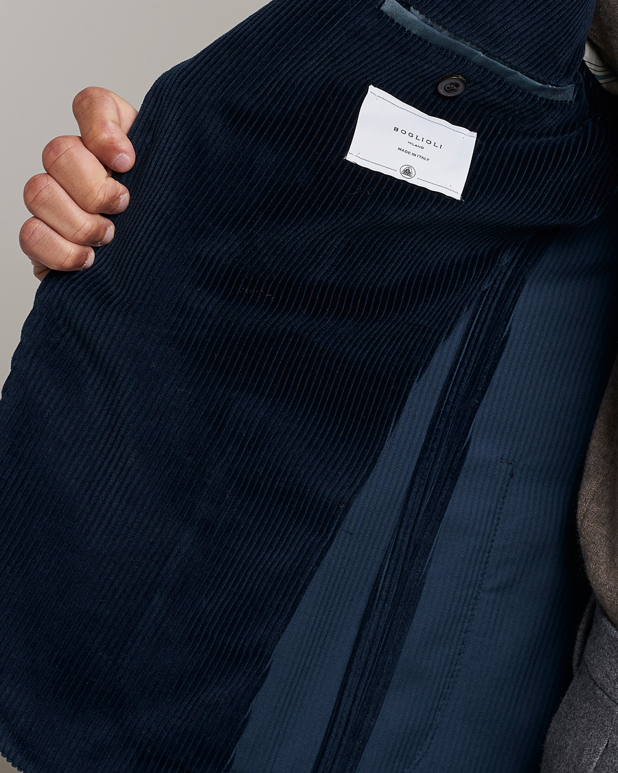 Mies | Pikkutakit | Boglioli | K Jacket Corduroy Blazer Navy