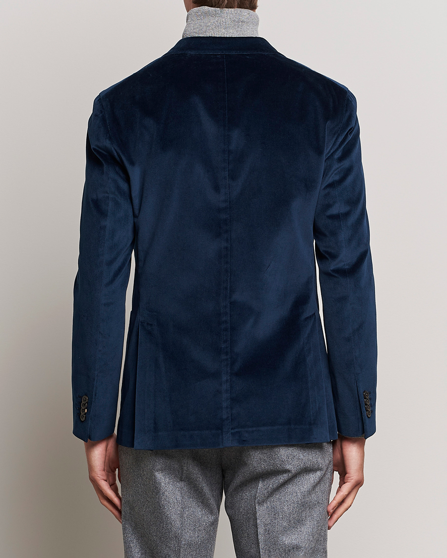 Mies | Pikkutakit | Boglioli | K Jacket Peak Lapel Velvet Blazer Navy