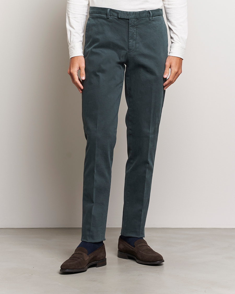 Mies |  | Boglioli | Cotton Twill Trousers Navy