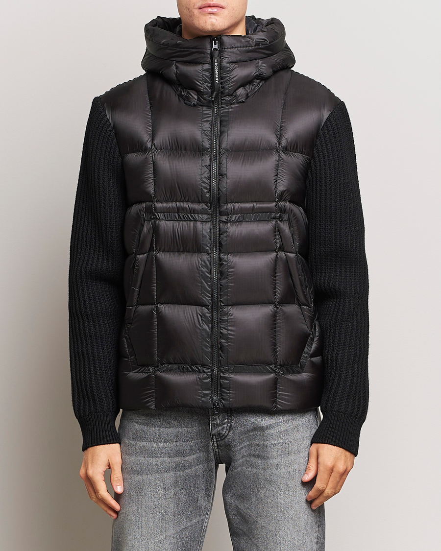 Mies | Osastot | C.P. Company | Merino Wool Padded Hybrid Hood Jacket Black