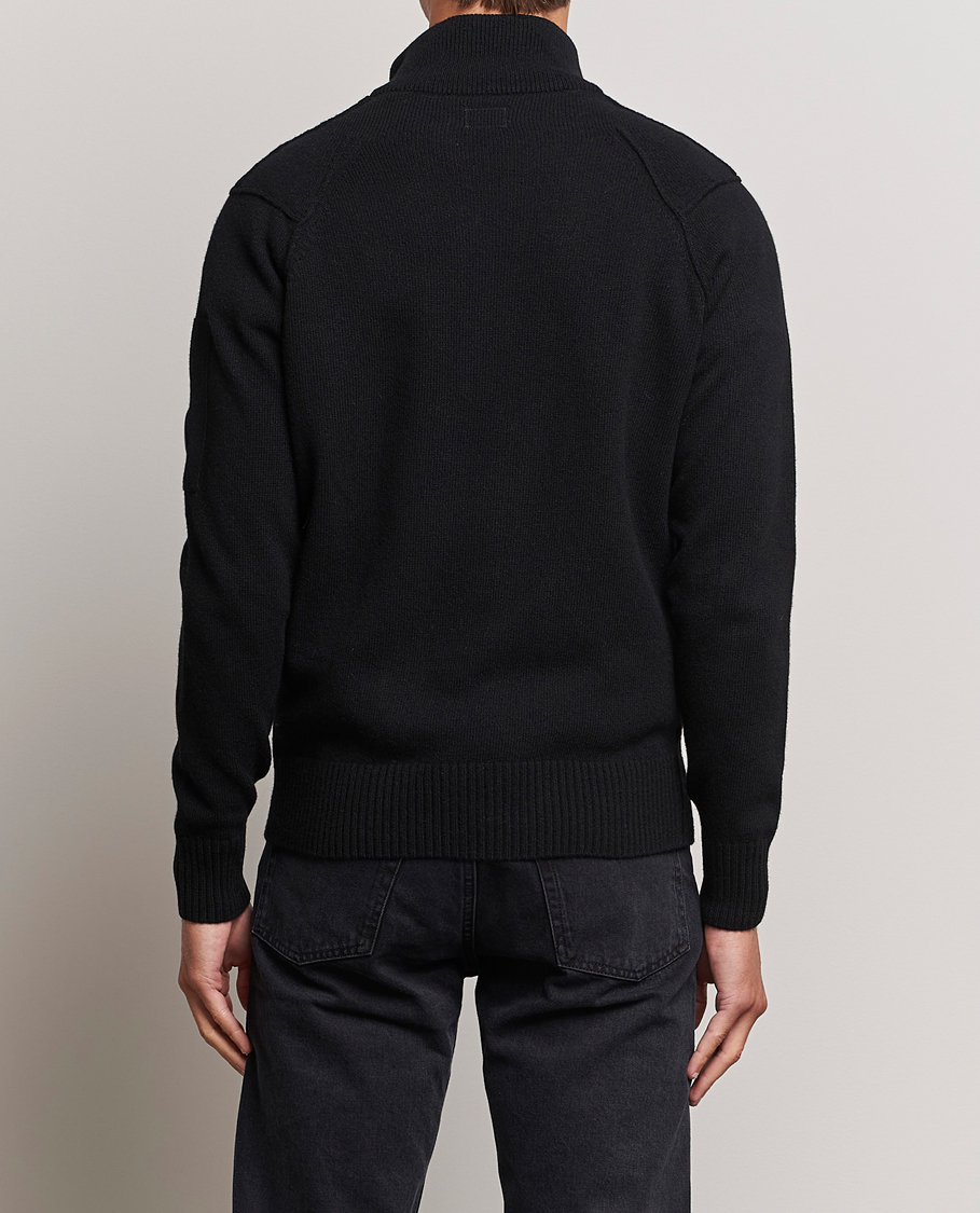 Mies | Puserot | C.P. Company | Lambswool Lens Half Zip Black