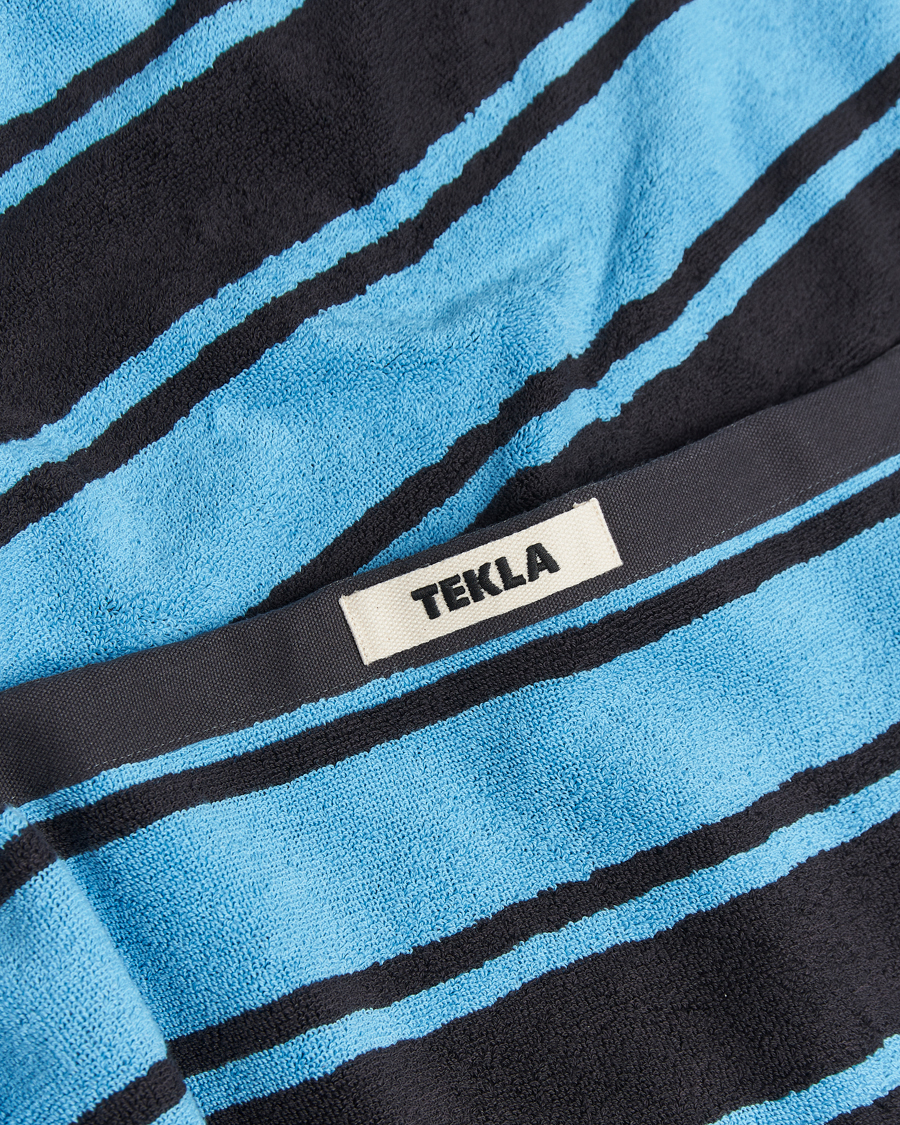 Mies | Tekla Organic Terry Beach Towel Liquorice Stripes | Tekla | Organic Terry Beach Towel Liquorice Stripes