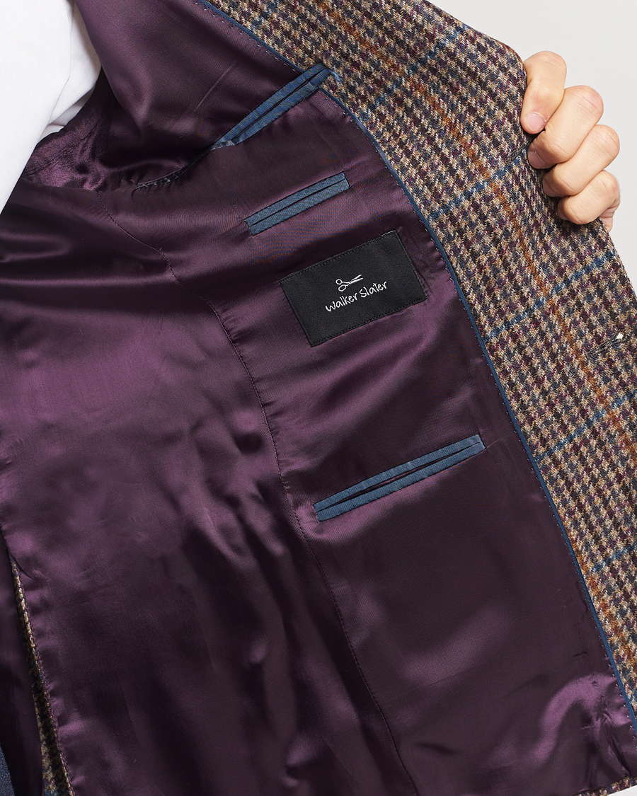 Mies | Pikkutakit | Walker Slater | Edward Lambswool Houndstooth Blazer Brown/Navy
